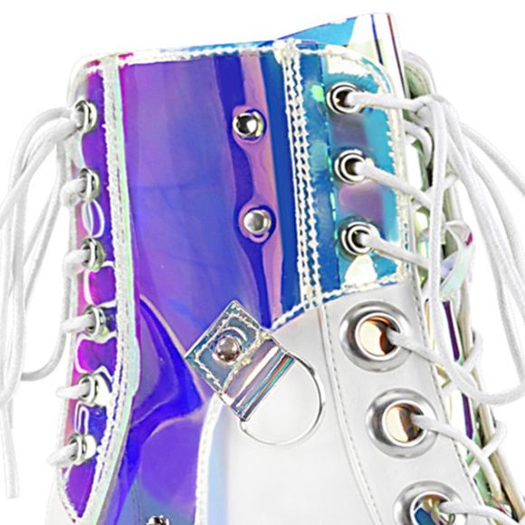 Wedge Platform Lace Up Ankle Boots - Picture 2 of 4